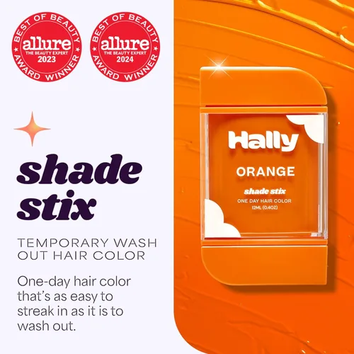 Miniatura 4 de Hally Hair Coloración Temporal de Cabello, Shade Stix (Naranja) - Accesorios de Maquillaje para Cabello para Niños, Adolescentes y Adultos - 12 ml