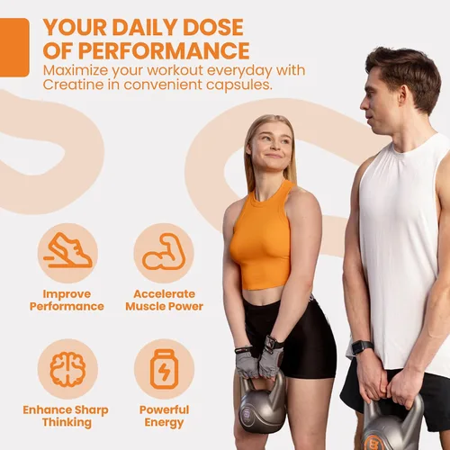 Miniatura 6 de EarthNutri Cápsulas de monohidrato de creatina, micronizadas para una mejor absorción, apoya la fuerza muscular, la fuerza y la recuperación, 105
