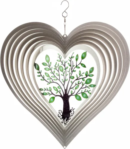 Miniatura 20 de ISEO Molinillo de viento XL Árbol de la Vida para patio y jardín, decoración colgante al aire libre, arte de patio, decoración de porche y patio