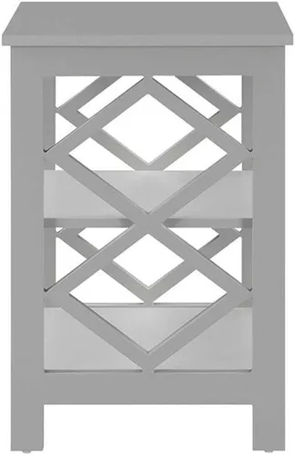 Miniatura 4 de Convenience Concepts Mesa auxiliar de diamante, gris