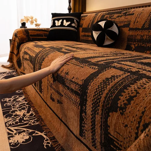 Miniatura 96 de ROOMLIFE Manta Funda Azteca Bohemia para Sofá, Decoración del Hogar Estilo Granja, Fundas de Sofá para Loveseat, Sofás de 2/3 Cojines, Apta