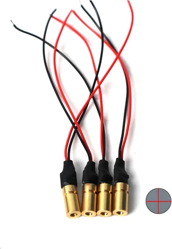 Miniatura 7 de módulo láser de luz roja 650nm módulo láser industrial longitud focal ajustable 0.244 in (punto-2packs)