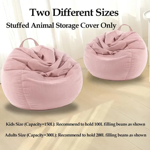 Miniatura 3 de LPMOERA Funda para Silla Puf de Almacenamiento de Animales de Peluche (Sin Relleno) Para Niños y Adultos. Camas Perezosas para Mascotas