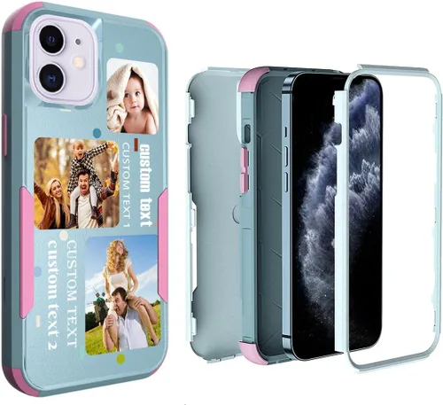Miniatura 72 de Funda de fotos personalizada para iPhone 11 Apple Phone Plaid Collage - Imagen personalizada para hacer fotos en 3 híbridos gruesos resistentes