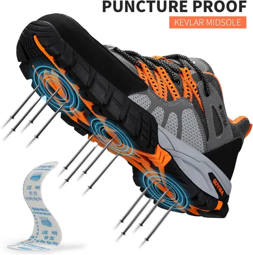Miniatura 3 de GLANOUDUN Steel Toe Shoes for Men Outdoor Men's Work Sneakers Comfort Safety Toe Working Shoes for Men Indestructible Industrial Construction Shoes