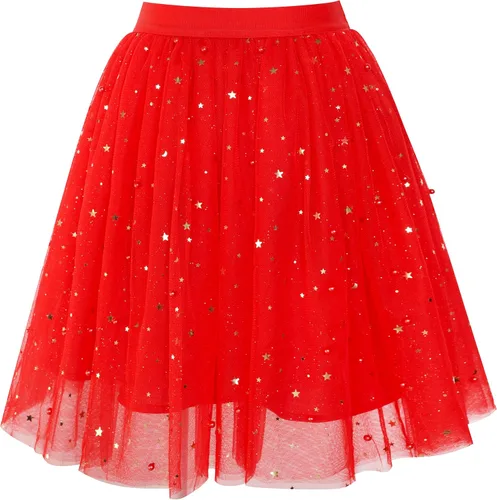 Miniatura 2 de Sunny Fashion Falda de niña azul marino perla estrellas brillantes tutú bailando talla 4-12