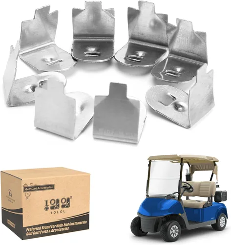 Miniatura 7 de 10L0L Juego de 4 tapacubos para ruedas EZGO Club Car Yamaha de 8 pulgadas, juego de 4 tapas centrales a presión con acabado cromado, color negro