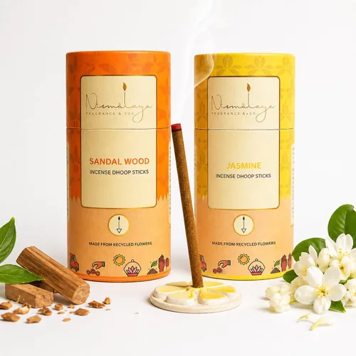 Miniatura 6 de Nirmalaya Combo de palitos de sándalo prémium para el hogar 40 palitos de dhoop y 40 varillas de incienso para oración, fragancia del hogar
