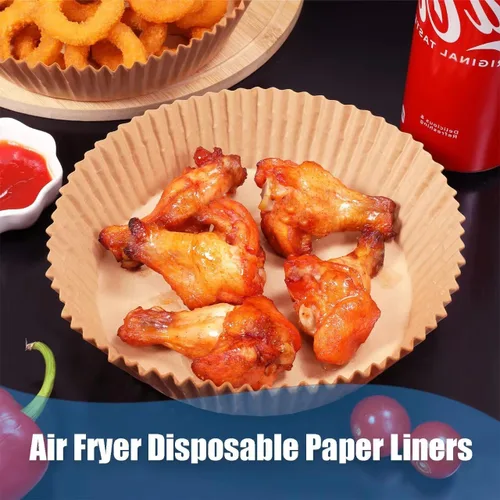 Miniatura 4 de 6.5 pulgadas redondas 100 piezas de forros de papel desechables para freidora de aire Non-Stick Oil-proof Resistant Airfryer Parchment Paper