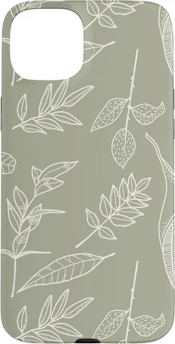 Miniatura 9 de Funda verde salvia para iPhone 13 Pro Max con diseño de hojas botánicas