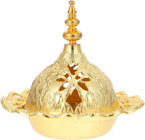 Carbón incienso incienso resina eléctrica insencia bakhoor aceite carbón ardiente mirra kit oro incienso Oud Bowl Caldero lámpara Set Alcanfor Metal