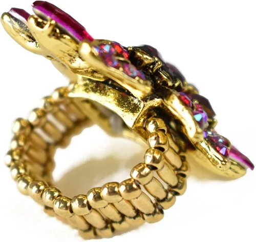 Miniatura 4 de NYFASHION101 Anillo elástico de moda para mujer con piedra marqués de vid