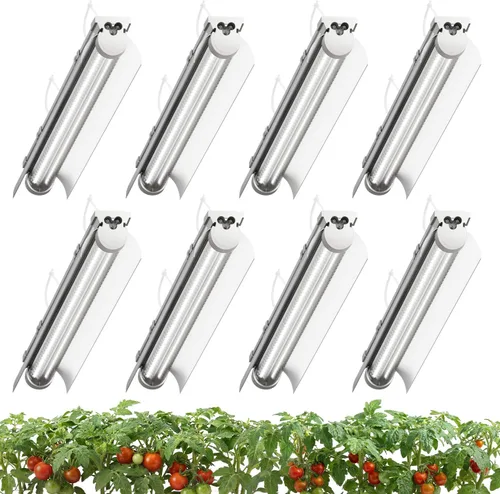 Miniatura 15 de Paquete de 8 luces LED de cultivo de 4 pies, 336 W (8 x 42 W) de alta intensidad de espectro completo luces de cultivo para interiores con alto Rosa