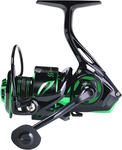 Miniatura 3 de Sougayilang Carretes de pesca ligero de agua salada carrete giratorio - 39.5 libras de fibra de carbono arrastrado, 12+1 BB ultra suave todo carrete