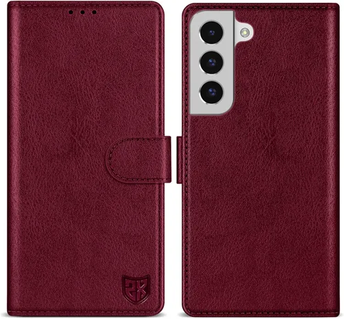 Miniatura 17 de ZZXX Funda tipo cartera para Samsung Galaxy S22 Ultra con bloqueo RFID, ranura para tarjetas, función atril, cierre magnético, funda protectora
