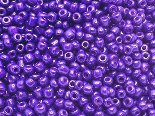 Miniatura 12 de Granos de semillas de vidrio checo grandes: 6/0 1.41 oz / 1.4 oz (morado claro opaco)
