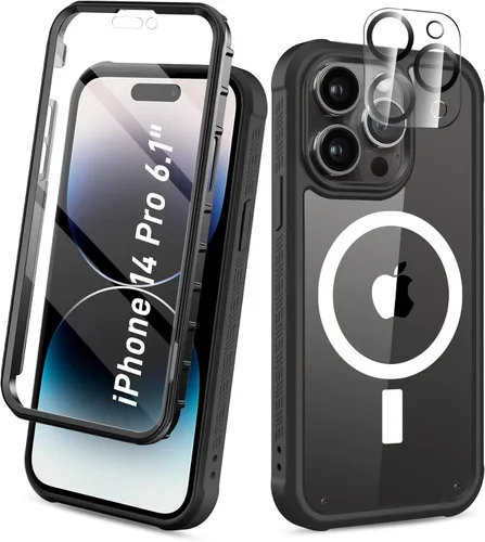 Miniatura 13 de Funda para iPhone 15 de cuerpo completo, protector de pantalla integrado, con protector de lente de cámara, [antiamarilleamiento], funda protectora