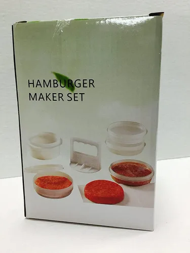 Miniatura 4 de CTD Store set de 10 unidades: prensa para hamburguesas y recipientes para congelador. 4 contenedores con prensa para hamburguesas