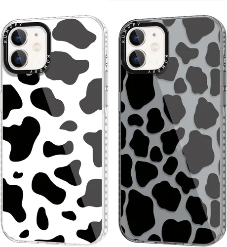 Miniatura 25 de Pack de 2 Fundas con Estampado de Guepardo para Apple iPhone 13 / iPhone 14 de 6.1 Pulgadas, Funda Transparente Linda Coquette con Patrones