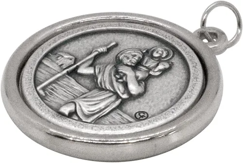 Miniatura 3 de Venerare Medalla de San Católico de 1 14" con ribete pulido