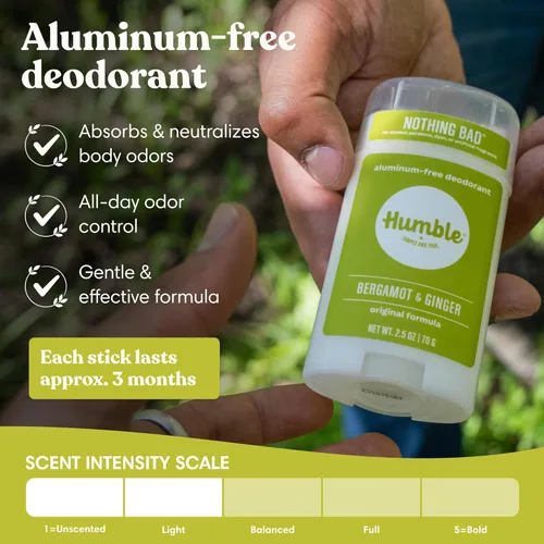 Miniatura 2 de HUMBLE BRANDS - Desodorante sin aluminio de fórmula original. Control de olores de larga duración con bicarbonato de sodio y aceites esenciales