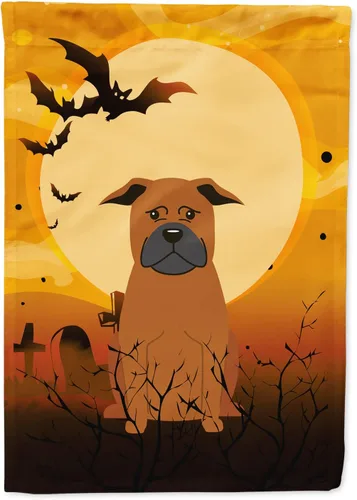 Miniatura 177 de Caroline's Treasures BB4307GF - Bandera de Halloween Airedale para jardín, bandera decorativa para patio exterior, obras de arte de patio, macizos