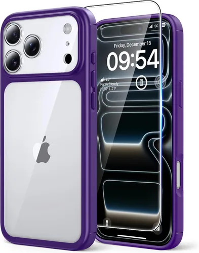 Miniatura 12 de TAURI Funda magnética 2 en 1 transparente para iPhone 14 Pro, compatible con Magsafe [no amarillenta] con protector de pantalla, protección de grado