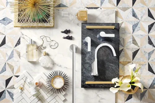 Miniatura 9 de Moen Doux TS6925 - Kit de moldura de grifo de baño con dos manijas cromadas de 8 pulgadas, requiere válvula, TS6925