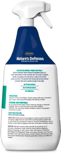 Miniatura 10 de Farnam Nature's Defense - Aerosol repelente de moscas botánico a base de agua para caballos, ideal para pieles sensibles, 32 onzas