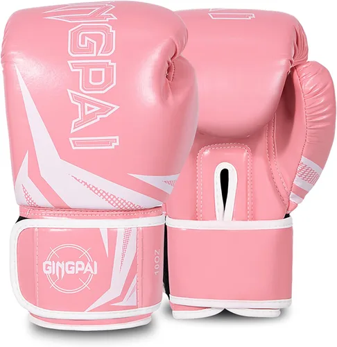 Miniatura 10 de Guantes de boxeo, entrenamiento de boxeo profesional, guantes de kickboxing para hombres, mujeres, adultos, niños, acolchado de varias capas