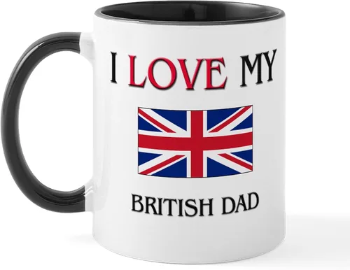 Miniatura 10 de CafePress Born American, British By Hea Taza de café de cerámica de 11 oz (11.0 fl oz)