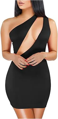 FOVIGUO Vestido tipo túnica de cuello cuadrado para mujer, manga corta, plisado, para verano, ligero, acogedor, mini vestido