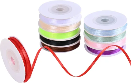 Miniatura 283 de 10 Classic Colors Double Face Satin Ribbon Set 1/8 Inch Polyester Ribbons for Gift Wrapping Fabric Ribbon for Crafts Flower Bouquet Arts Wedding