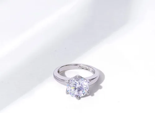 Miniatura 4 de Tienda Collection Sterling Silver Solitaire Ring set with Round Infinite Elements Cubic Zirconia