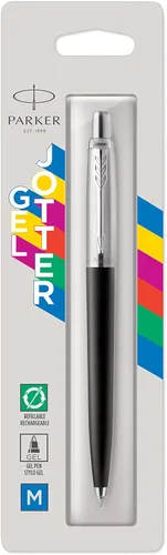 Miniatura 8 de Parker Jotter Originals - Bolígrafo de gel, acabado negro retro de los años 90, punta media (0.028 in), tinta azul, 1 unidad
