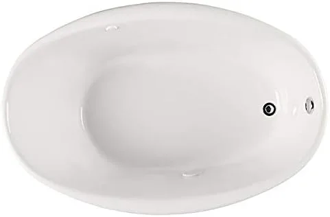 Miniatura 6 de PROFLO PFS7040 Lansford - Tina de remojo de acrílico con desagüe reversible y desbordamiento, 70 x 40 pulgadas, color blanco