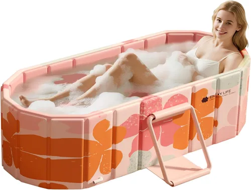 Miniatura 14 de Bañera Plegable Portátil, Bañera Independiente Sin Instalación, Bañera de Remojo SPA para Baño, Cabina de Ducha Plegable para Baños Calientes