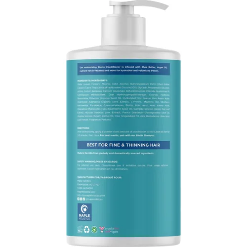 Miniatura 4 de Acondicionador de Biotina para Cabello Ralo - Acondicionador Voluminizador para Cabello Fino, Delgado y Débil - Sin Sulfatos, Parabenos y Silicona