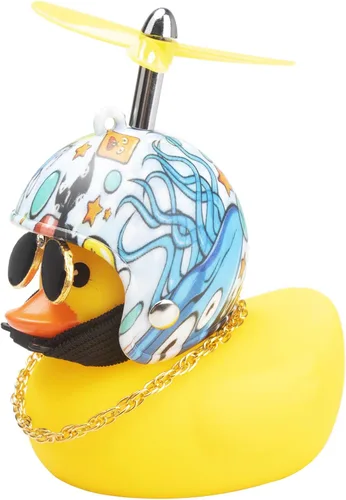 Miniatura 16 de wonuu Decoración de pato de goma para automóvil, lindo pato amarillo con hélice (piña-Y)