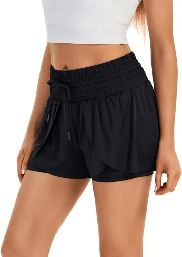 Miniatura 158 de Blaosn Pantalones cortos atléticos fluidos para mujer, gimnasio, yoga, entrenamiento, correr, pantalones cortos de tenis, falda falda linda, ropa