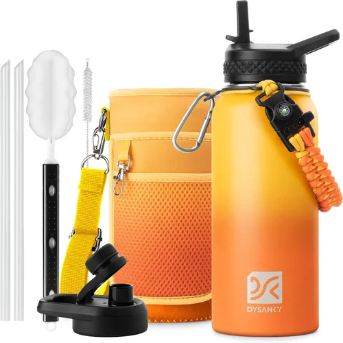 Miniatura 79 de DYSANKY Botella de agua aislada de 32 onzas, metal al vacío de acero inoxidable grueso, jarra de agua deportiva portátil para gimnasio y senderismo