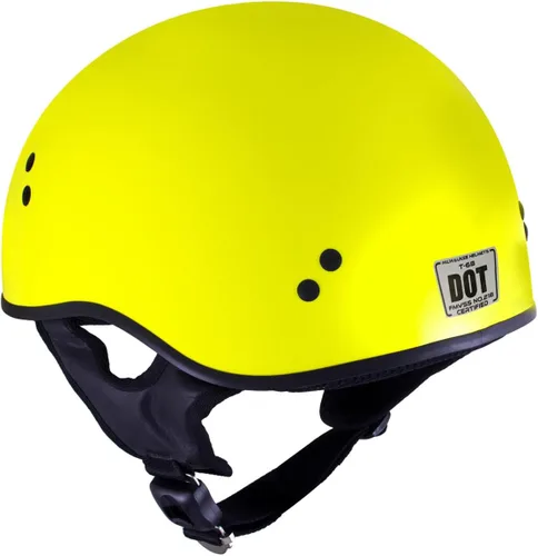 Miniatura 6 de Milwaukee Helmets T68 'The O.G.' Hi-Vis - Casco para motocicleta, color amarillo neón, aprobado por DOT, para hombres y mujeres