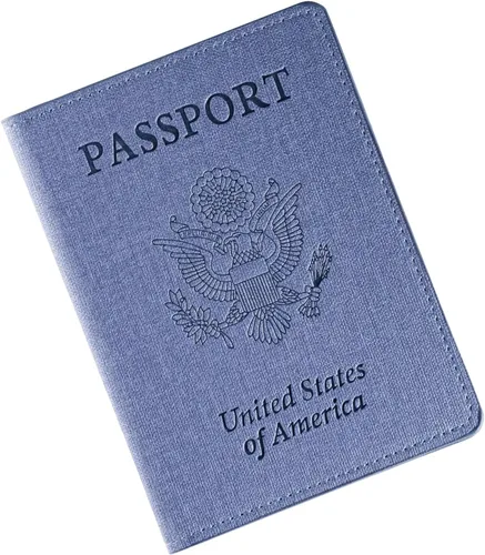 Miniatura 8 de Funda para pasaporte de vacunación, Azul 2PK