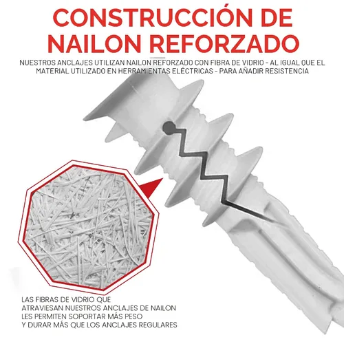 Miniatura 4 de CrimsonMark Juego de 120 piezas de anclajes y tornillos autoperforantes #8 para paneles de yeso #8 x 1-1/4" - Magníficos anclajes de pared