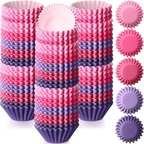 Miniatura 3 de Zonon 1000 unidades de forros para cupcakes para hornear, forros de papel para cupcakes, envolturas de papel para cupcakes a granel, estuches