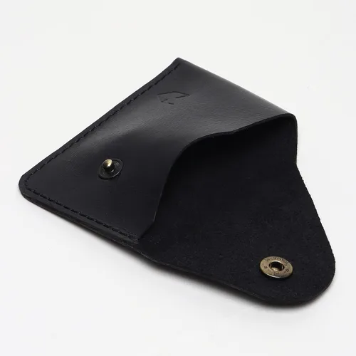 Miniatura 6 de FOXHACKLE Cartera de cuero para hombre, Negro -, Mini