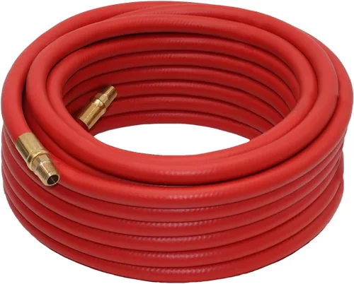 Miniatura 2 de Grip Manguera de aire híbrida de 25 pies x 3/8 pulgadas de EE. UU., 300 PSI, ligera, baja fricción, reducción de torceduras, latón macizo de 1/4