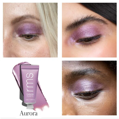 Miniatura 2 de RMS Beauty Eyelights Crema de Sombra de Ojos, Sombra de Ojos en Crema Hidratante de Larga Duración para un Color Natural Luminoso y Ajustable, Aurora