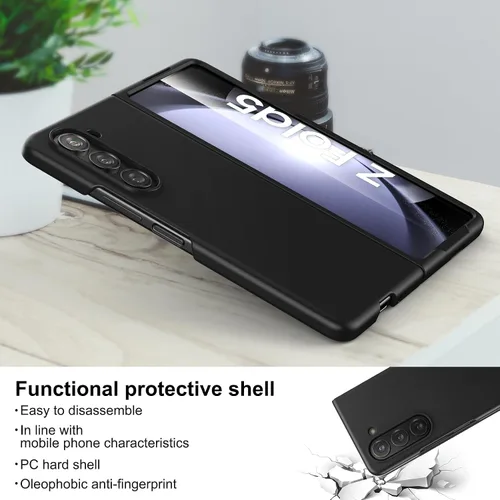 Miniatura 5 de Foluu Funda Slim Fit para Samsung Galaxy Z Fold 5, con protector de pantalla frontal integrado, cubierta protectora de PC mate ultradelgada
