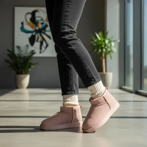 Miniatura 127 de CUSHIONAIRE, Hip 2 - Botas de nieve de gamuza auténtica para mujer, sin cordones, con cómodo forro de piel de oveja sintética + espuma viscoelástica